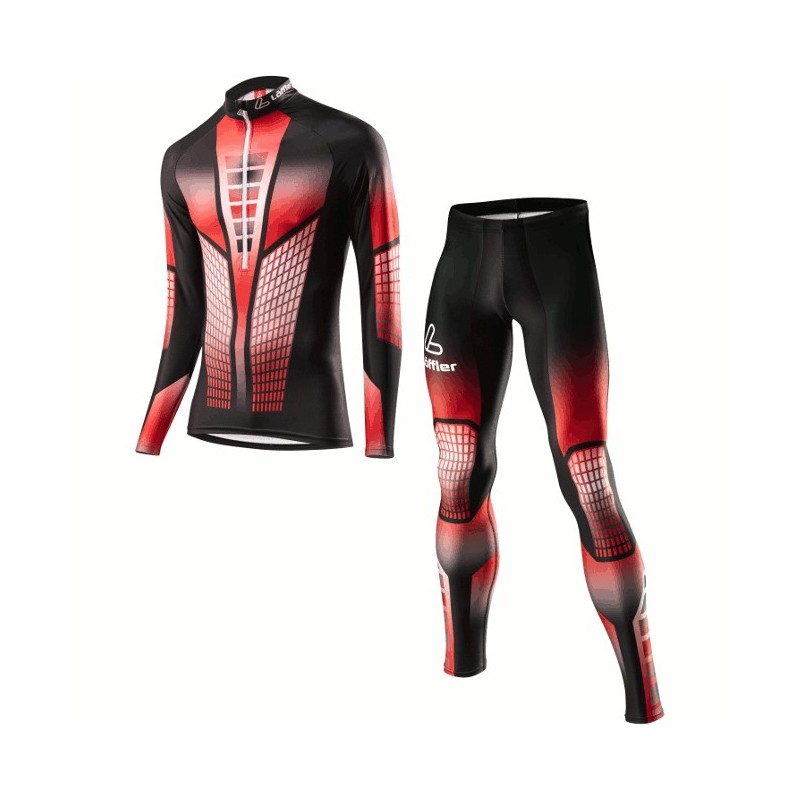 Löffler combinaison ski de fond WorldCup 2015 noir-rouge Löffler combinaison ski de fond WorldCup 2015 noir-rouge